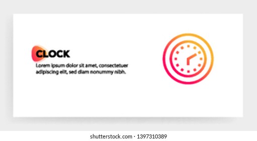 VECTOR ILLUSTRATION OF CLOCK ICON CONCEPT