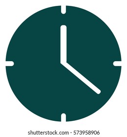 Vector Illustration of Clock Icon in Green
