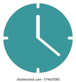 Vector Illustration of Clock Icon in Green
