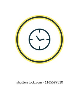 Vector illustration of clock icon line. Beautiful connect element also can be used as watch icon element.