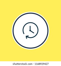 Vector illustration of clock icon line. Beautiful party element also can be used as time icon element.
