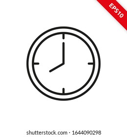 Vector illustration of clock icon line symbol. eps10