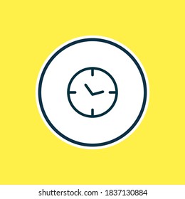 Vector illustration of clock icon line. Beautiful community element also can be used as watch icon element.