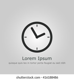 Vector illustration of clock icon. Premium quality web icon.
