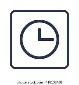 Vector illustration of clock icon. Premium quality web icon.