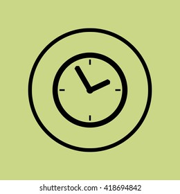 Vector illustration of clock icon. Premium quality web icon.