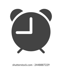vector illustration of clock on white background.