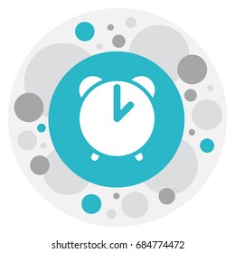 Vector Illustration Of Clock Symbol Or Siren Icon. Premium Quality Isolated Alarm Element In Trendy Flat Style.