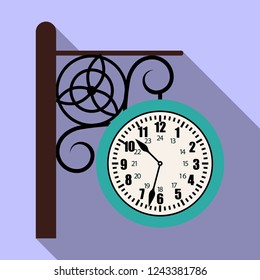 Vector illustration of clock and time sign. Collection of clock and circle stock symbol for web.