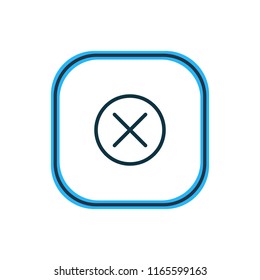 Vector illustration of close icon line. Beautiful application element also can be used as locked icon element.