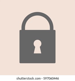 Vektorgrafik von Closed Lock in hoher Qualität auf Grau
