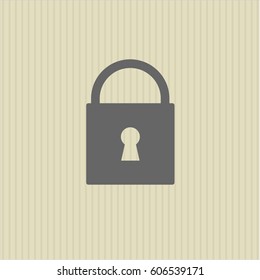 Vector Illustration of Closed Lock vector icon
