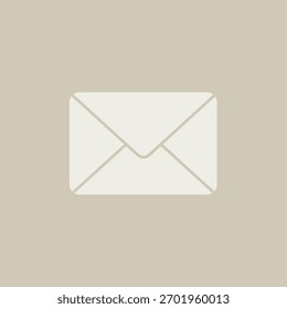 Vektorgrafik eines Symbols für einen geschlossenen E-Mail-Umschlag, das E-Mail, Nachricht, Korrespondenz, Kommunikation und Kontaktservice symbolisiert.