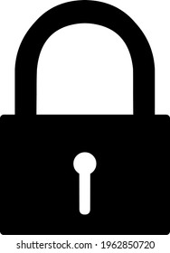 Vector illustration of a closed padlock icon