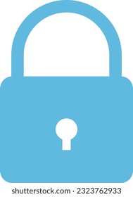 Vector illustration of a closed padlock icon.