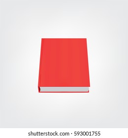 Vector Illustration of Closed Red Book