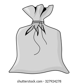 vector illustration of closed sack