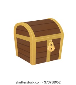  Vector illustration of closed treasure chest
