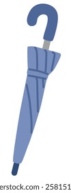 Vector illustration of closed umbrella