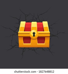Vector illustration of closet treasure chest