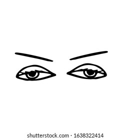 
Vector illustration. Close-up of abstract funny cartoon eyes. Cover design, clothes print.