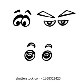 
Vector illustration. Close-up of abstract funny cartoon eyes. Cover design, clothes print.