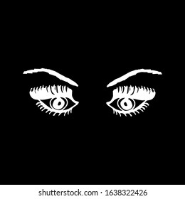 
Vector illustration. Close-up of abstract funny cartoon eyes. Cover design, clothes print.