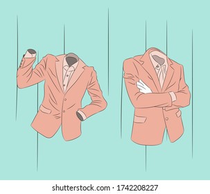 vector illustration of clothes, color drawing, vector, color background