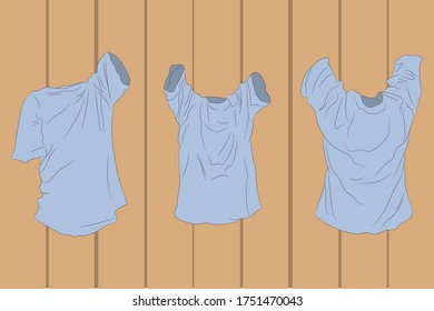 vector illustration of clothes, color drawing, vector, color background