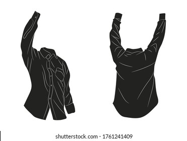 ilustración vectorial de la ropa, silueta figura, vector, fondo blanco