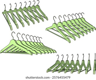 vector illustration of a clothes hanger design image that is displayed for display in a shop window