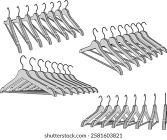 vector illustration of a clothes hanger design image that is displayed for display in a shop window