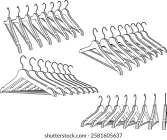 vector illustration of a clothes hanger design image that is displayed for display in a shop window