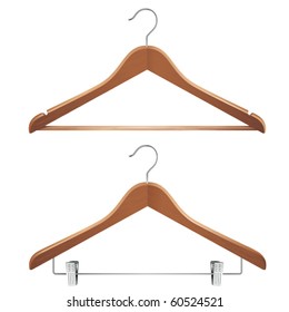 vector illustration of clothes hangers