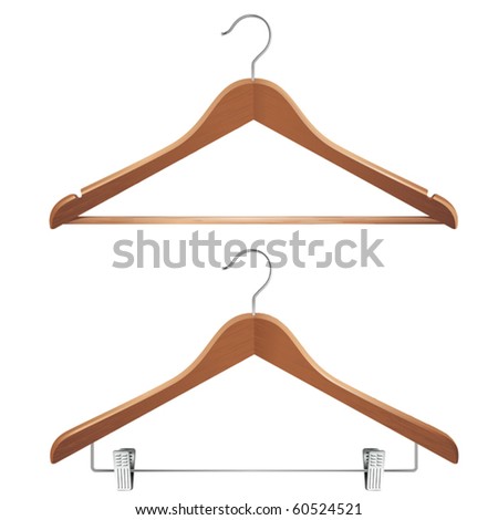 vector illustration of clothes hangers