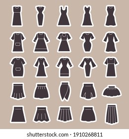 vector illustration. clothes icon set.