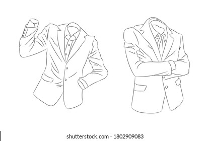 vector illustration of clothes, line drawing, vector, white background