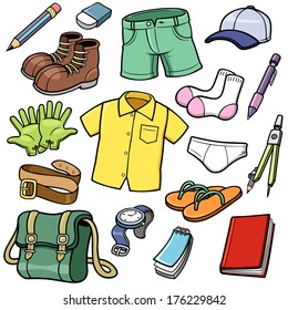 Vector illustration of Clothes set