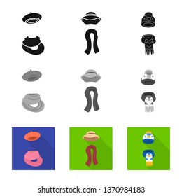 Vector illustration of clothes  and texture icon. Collection of clothes  and weather  stock symbol for web.