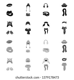 Vector illustration of clothes  and texture sign. Collection of clothes  and weather  stock symbol for web.