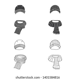 Vector illustration of clothes  and texture sign. Collection of clothes  and weather  stock vector illustration.