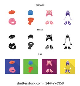 Vector illustration of clothes and texture symbol. Collection of clothes and weather vector icon for stock.