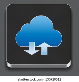 Vector illustration of cloud apps icon