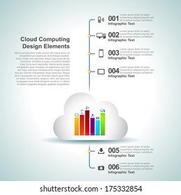 Vector illustration of Cloud Computing Design Elements