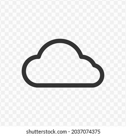 Vector Illustration Of Cloud Icon In Dark Color And Transparent Background(png).