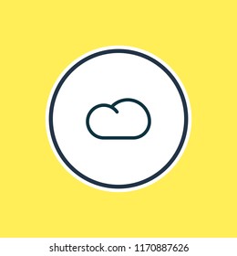 Vector illustration of cloud icon line. Beautiful music element also can be used as storage icon element.