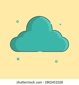 ilustración vectorial de iconos en la nube, puede utilizarse como iconos en sitios web u otros.