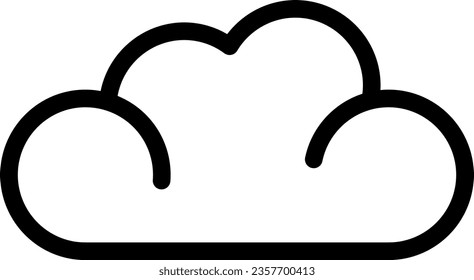 Ilustración vectorial de un icono de línea de nube.
