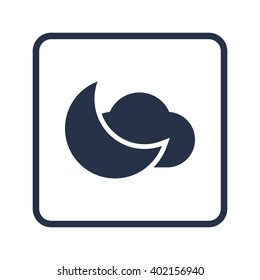 Vector illustration of cloud moon icon. Premium quality web icon
