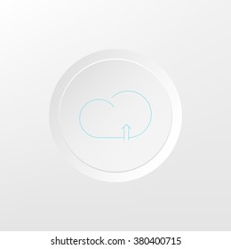 Vector illustration of cloud service button